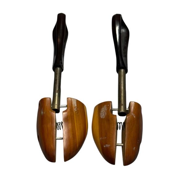 Wooden Shoe Stretchers with Black Handles - Picture 1 of 10